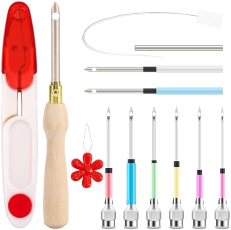 AUGSUN 13 Pcs Punch Needle Kit Embroidery Tool Set for Beginners Adults by AUGSUN
