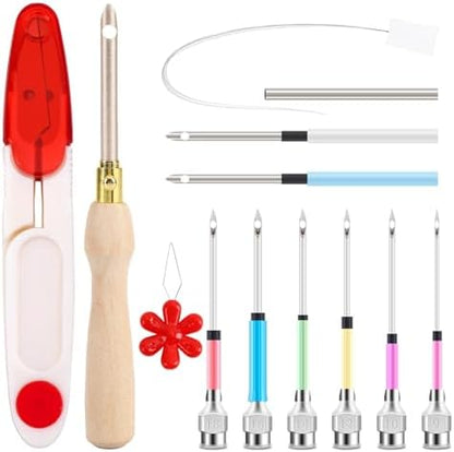 AUGSUN 13 Pcs Punch Needle Kit Embroidery Tool Set for Beginners Adults by AUGSUN