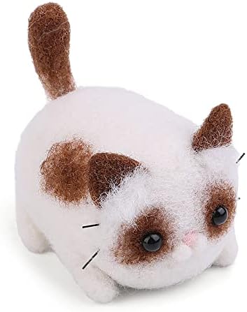 QMNNMA Needle Felting Kit for Beginners, Ragdoll Cat Wool Felting Kit by Qmnnma