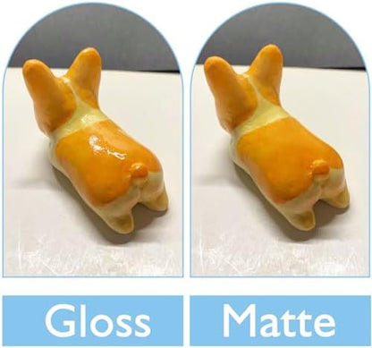 2 x 50ml Air Dry Clay Glaze, Protect Clay Surfaces, Gloss & Matte Glaze - Image 2