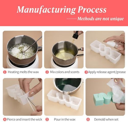 MGLIFEUL 2Pcs Spiral Unique Silicone Wax Candle Mold for Candle Making Molds Silicone Mold Novelty Shapes Moldes De Silicona para Velas Artesanales De Silicona - Image 5