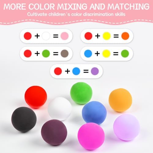 Ainiv Air Dry Clay Kit, 96 Colors DIY Model Magic Clay for Kids - Image 4