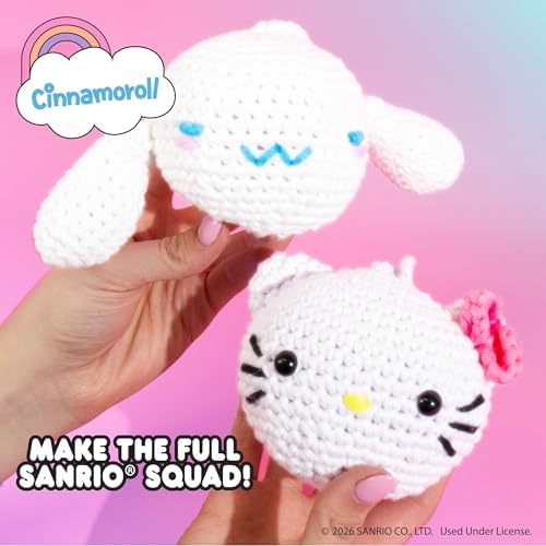 Hello Kitty® and Friends Crochet Kit – Cinnamoroll™ Bag Charm, Sanrio Crochet Kit for Beginners with Yarn, Starter Hooks, Step-by-Step Tutorials, DIY Craft, Great Teen Gifts - Image 7