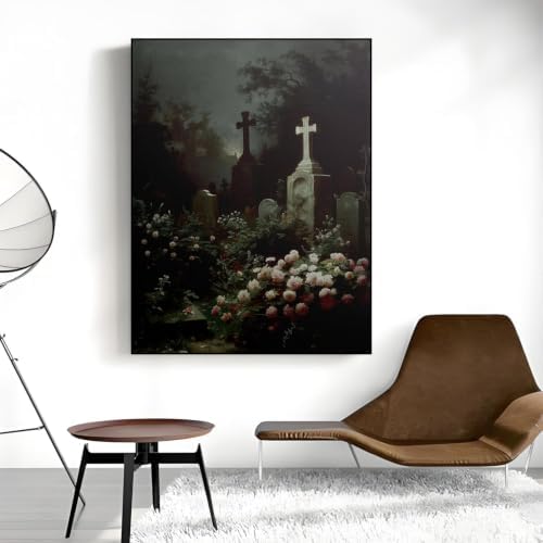 Gothic Cross Paint by Numbers Kit for Adults Framed Canvas, Frameworkless - Image 5