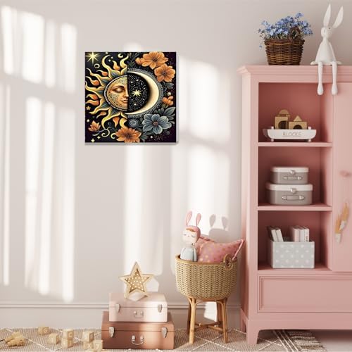 Moon Paint by Numbers Kit for Adults Beginner, Sun Paint by Numbers 10x10 - Image 6