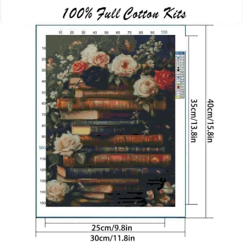 Flower Embroidery Stamped Cross Stitch KitsKit for Adult Beginners - Image 2