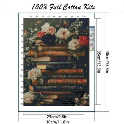 Flower Embroidery Stamped Cross Stitch KitsKit for Adult Beginners - Image 2