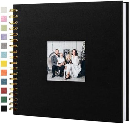 10"x10" Scrapbook Photo Album Linen Cover 20 Sheets 40 Pages White Paper by Hiwhy