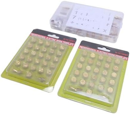 110PCS Wood Burning Tip Set Brass Alphabet Number Stencils Wood Burning Embossing Carving DIY Crafts Tool for Adults Beginners - Image 6