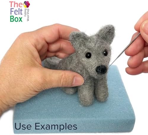 The Felt Box Needle Felting Wool – Gray & Brown Shade Pack 100g / 3.5oz – Short Fiber Carded New Zealand Wool Batts ~27 Microns – Perfect for Animals Dolls Figures Crafts Core & Finishing - Image 7