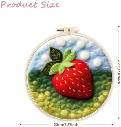 CaptainCrafts Needle Felting Kit for Adults Prairie Strawberry Pattern - Image 2