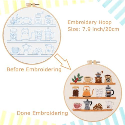 Nuberlic Coffee Bar Embroidery Kit for Beginners - Image 4