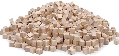 Wood Blocks for Crafts, Unfinished Wood Cubes, 1cm Natural Wooden Blocks, Pack of 300 Small Wood Square Blocks, Wooden Cubes for Arts and Crafts and DIY Projects by SIWUCHYE