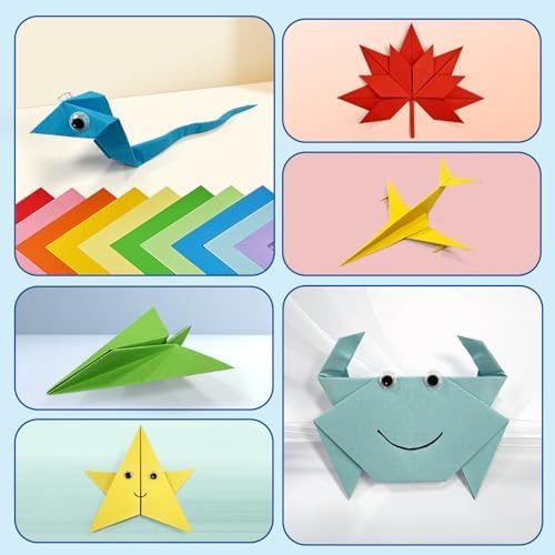 Origami Paper 6x6 Inch, Double Sided Color, 220 Sheets, 20 Fun & Distinct Colors, Child-Friendly, with DIY Accessory Kit for Hands-on Art and Craft Projects - Image 5