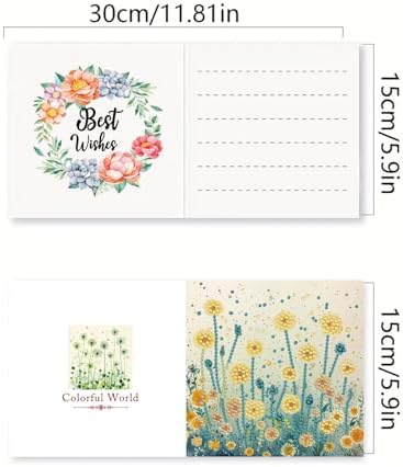 DDGYP 6pcs Diamond Art Cards with Envelopes for Birthday & Daily Greetings - Image 2