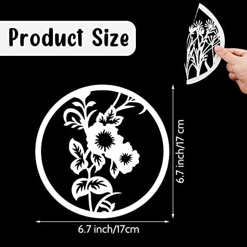 Marspark 20 Pcs Wildflower Stencils, Round Style, 6.7 x 6.7 Inch - Image 2