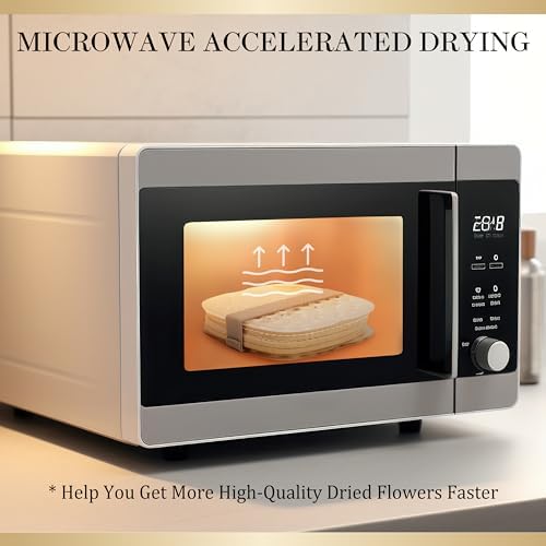 Aboofx Microwave Flower Press 6.3" 3 Layers Fast Drying Pressed Flower Art Kit with Washable Cloth Vibrant Color Rentention Resuable Flowers Preservation Kit for DIY Flowers Art Gift for Nature Lover - Image 3