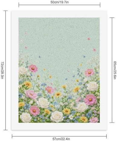 Paint by Numbers Kit for Adults Beginner Art Decor Mint Garden Floral - Image 2