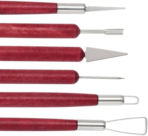 suiwotin 6pcs Clay Sculpting Tools Set, Pottery Trimming Tools - Image 4