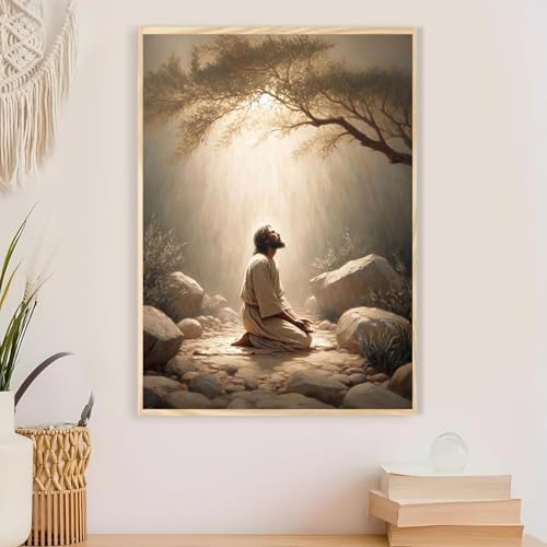Jesus Paint by Numbers Kit for Adults Framed Canvas, Frameworkless - Image 6
