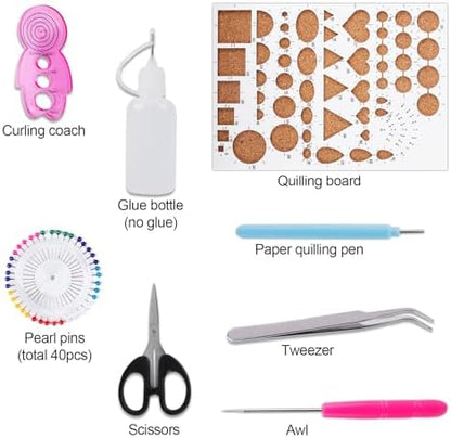 UCEC Paper Quilling Kit with 30 Colors 600 Strips Paper Quilling Supplies - Image 5