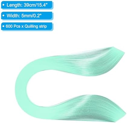 PATIKIL Quilling Strips Paper 600pcs 5mm 39cm Origami Paper Quilling Kits for Art DIY Craft Christmas, Green - Image 2