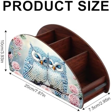 Diamond Art Painting Organizer Box, DIY Owls and Flowers Design Special Shape Diamond Partial Mosaic Handmade Making Kit Organizer Box, Modern Home Dining Living Room Table Top Decor Art Decoration - Image 2