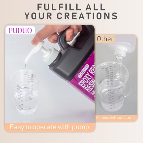 Puduo Epoxy Resin Kit 1.1Gallon, Newly Formulated Crystal Clear Epoxy Resin - Image 7