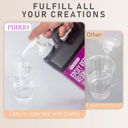 Puduo Epoxy Resin Kit 1.1Gallon, Newly Formulated Crystal Clear Epoxy Resin - Image 7