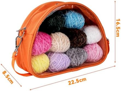 Wadukud 36 PCS Chenille Crochet Kit - First Crochet Set for Beginner Include 10 Solid Color Super Soft Chenille Cotton Yarn for Crocheting, Crochet Hooks, Instruction, Bag, Crochet Supplies Gift - Image 3