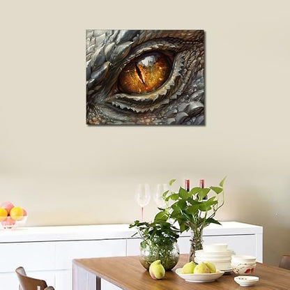 TUMOVO Dragon Eye Framed Paint by Numbers for Adults, Animal Paint by Numbers Kit for Beginner, DIY Acrylic Paint by Numbers Kits on Canvas, Eye Oil Painting Kits Drawing Paintwork 16"x20" - Image 2