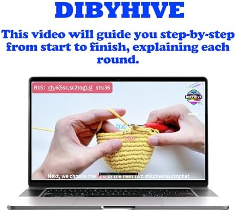 DIBYHIVE Crochet Kit for Beginners,Complete Video Tutorials,6Inches Chick Crochet Kit,Includes Explanations of Basic Crochet Stitches - Image 5