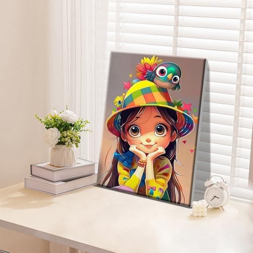 ATDMS Cartoon Paint by Numbers Kit for Adults with Frame, 8x12 Inch - Image 5