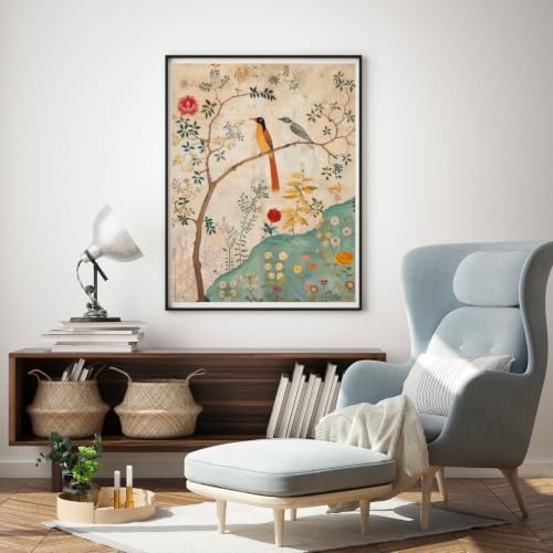 WUDWL Persian Birds Flowers Paint by Numbers Kit for Adults Beginner, with Framed - Image 5