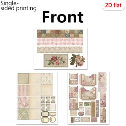 XINPOCUT Sweet Love Folio,Assembly kit mini Project,Folio Booklet Craft Kit, Junk Journal Kit, Scrapbooking Supplies, Journaling Decor, Mini Folio Writer Folder Project, Arts & Crafts Gifts - Image 5