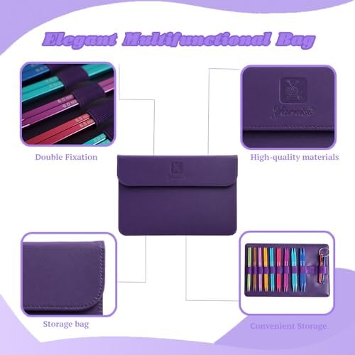 Yarniss 9 Pairs Square Circular Knitting Needles Set with Cable US 2.5~11 - Image 5