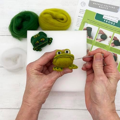 Bergin & Bath Needle Felting Kit, Frog. DIY Craft kit for Adults and Teens. - Image 3