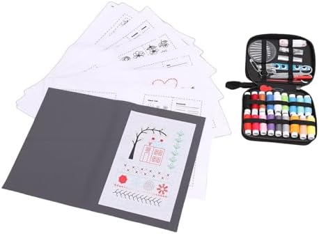 Eminchu Embroidery Stitch Book Kit, Complete DIY Sewing Tools Set, Illustrated Tutorial Book with Needles Threads Hoops & Fabric, Ideal for Beginners & Craft Lovers - Image 4