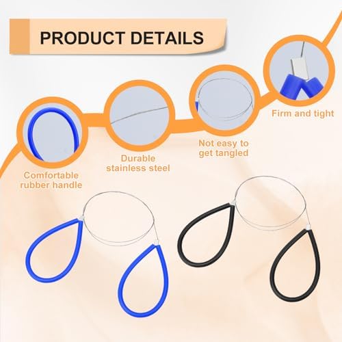 eZAKKA Clay Cutter Wire Tool for Pottery Wheel, 2+2 Set - Image 3