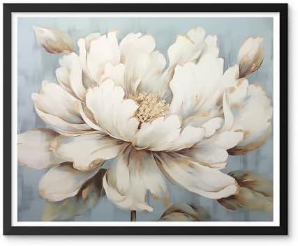 Natuyalo Paint by Numbers Kit for Adults Beginners and Kids, 16" Wx20 L Canvas Pictures Drawing Acrylic Paintwork with 3 Pcs Paintbrushes, Pale Yellow Flowers - Image 2