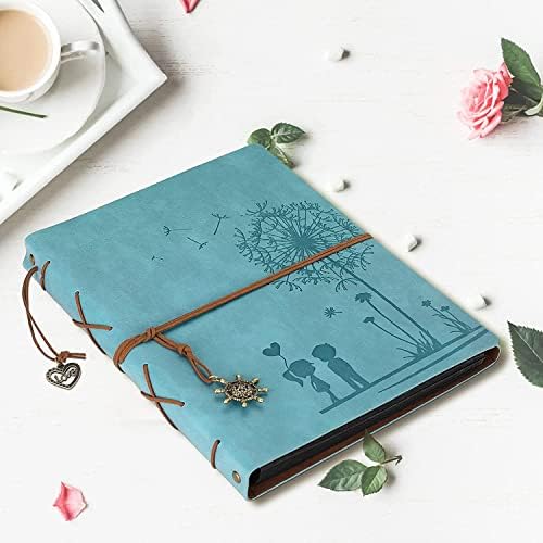 ZEEYUAN Love Scrap Book Photo Album Vintage Travelling Journal Scrapbook Album, Love Memory Photo Book Couples Scrapbook Supplies for Anniversary Mothers Day Scrap Books Gifts for Mom Grandma - Image 5