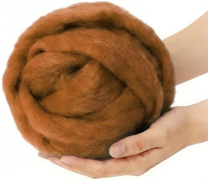 3.4oz Needle Felting Wool Downtown Brown for DIY Needle Craft Enthusiasts by %22VNAKER%22+Flagship