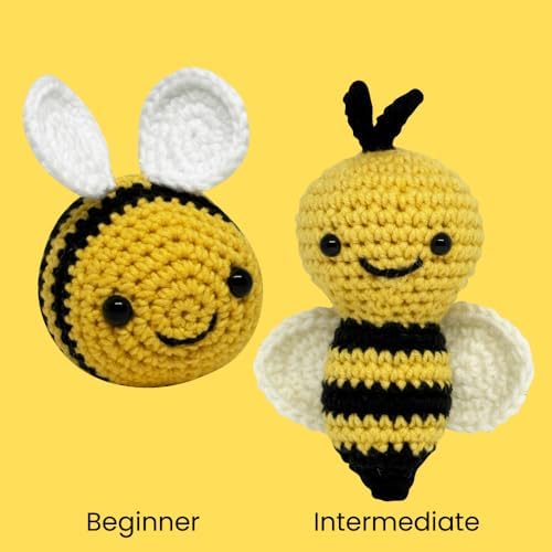 Crochet Kit for Beginners – DIY Amigurumi Kits (Bees, Yellow And Black) - Image 3