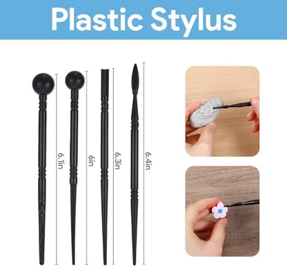 NYTGAH 42 PCS Air Dry Clay Tools, Practical Polymer Clay Sculpting Tools Kit for Adults, Pottery Clay Kit for Dotting, Carving, Drawing, Molding, Modeling, Shaping - Image 6