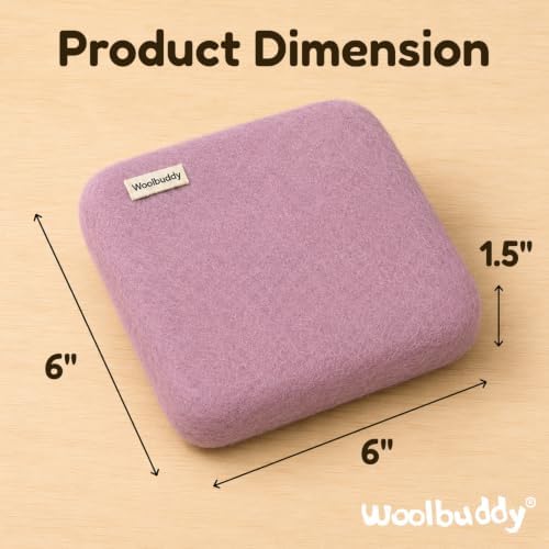 Woolbuddy Needle Felting Mat 6 x 6 x 1.5 Inch (Lavender) Pure Wool Felt Pad - Image 3