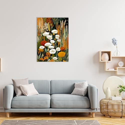 MAXBYE Framed Paint by Numbers Kits for Adults with Wooden Easel, Floral Botanical Easy DIY Adult Paint by Number Kits on Canvas, Paintings Kit for Beginners Gift Home Wall Garden Decor 10×14 Inch - Image 4