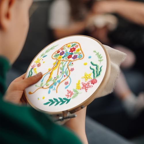 Louise Maelys Jellyfish Embroidery Kit for Beginners Adults - Image 3