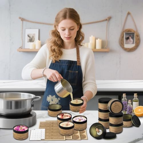4oz Candle Tins with Lids, Candle Making Kit for Small Business - Image 6