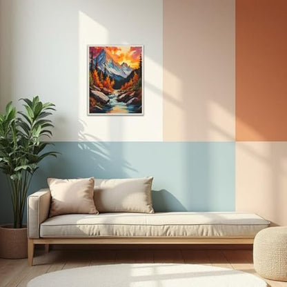 Banket Paint by Numbers Kit for Adults Beginner Mountain DIY Painting Kits for Adults Landscape Easy Adult Paint by Number Kits on Canvas Color by Numbers for Gifts Home Wall Decor 16x20 Inch - Image 4