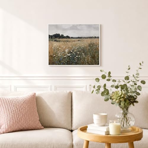 bitCNY Paint by Numbers for Adults, Wildflower Meadow Landscape DIY Acrylic Painting Kit, Rustic Field Paint by Number Canvas Art for Farmhouse Wall Decor, 16x20 Inch - Image 4